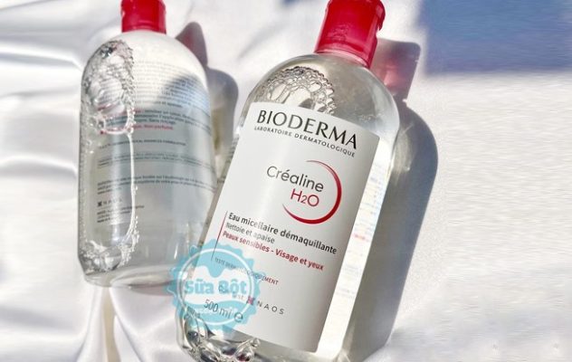 nước tẩy trang bioderma màu hồng dành cho da 